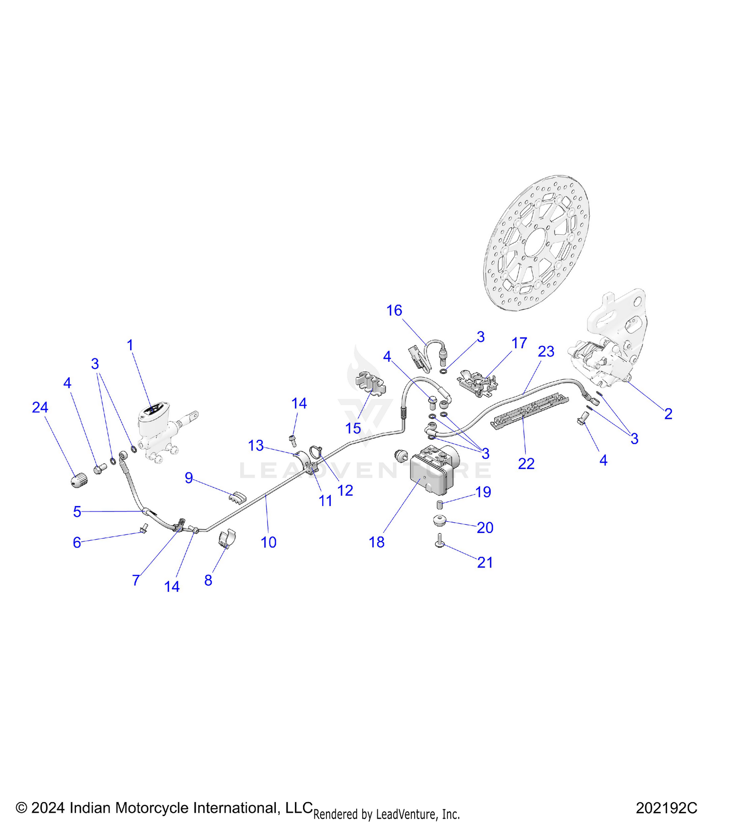 BRAKES, REAR ASM., W/ABS - N26DBDBH/DBGBH (202192C)