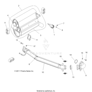 Engine, Exhaust System - R12vh57ad (49rgrexhaust12rzr570) Schematic