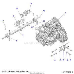 Engine, Mounting & Long Block - Z22nar99af/bf (c701070-5) Schematic