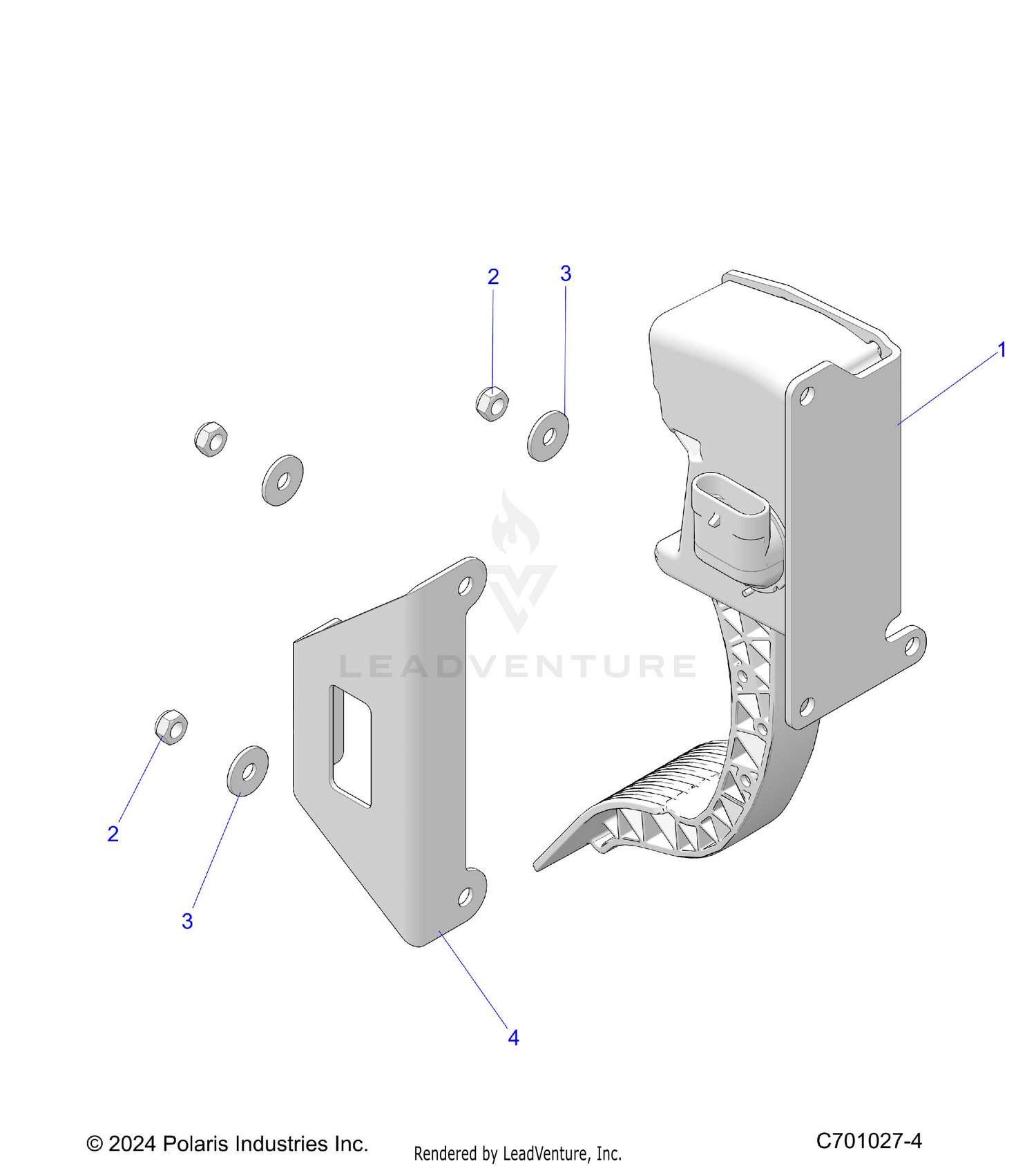 ENGINE, THROTTLE PEDAL - Z26ASE99P5 (C701027-4)