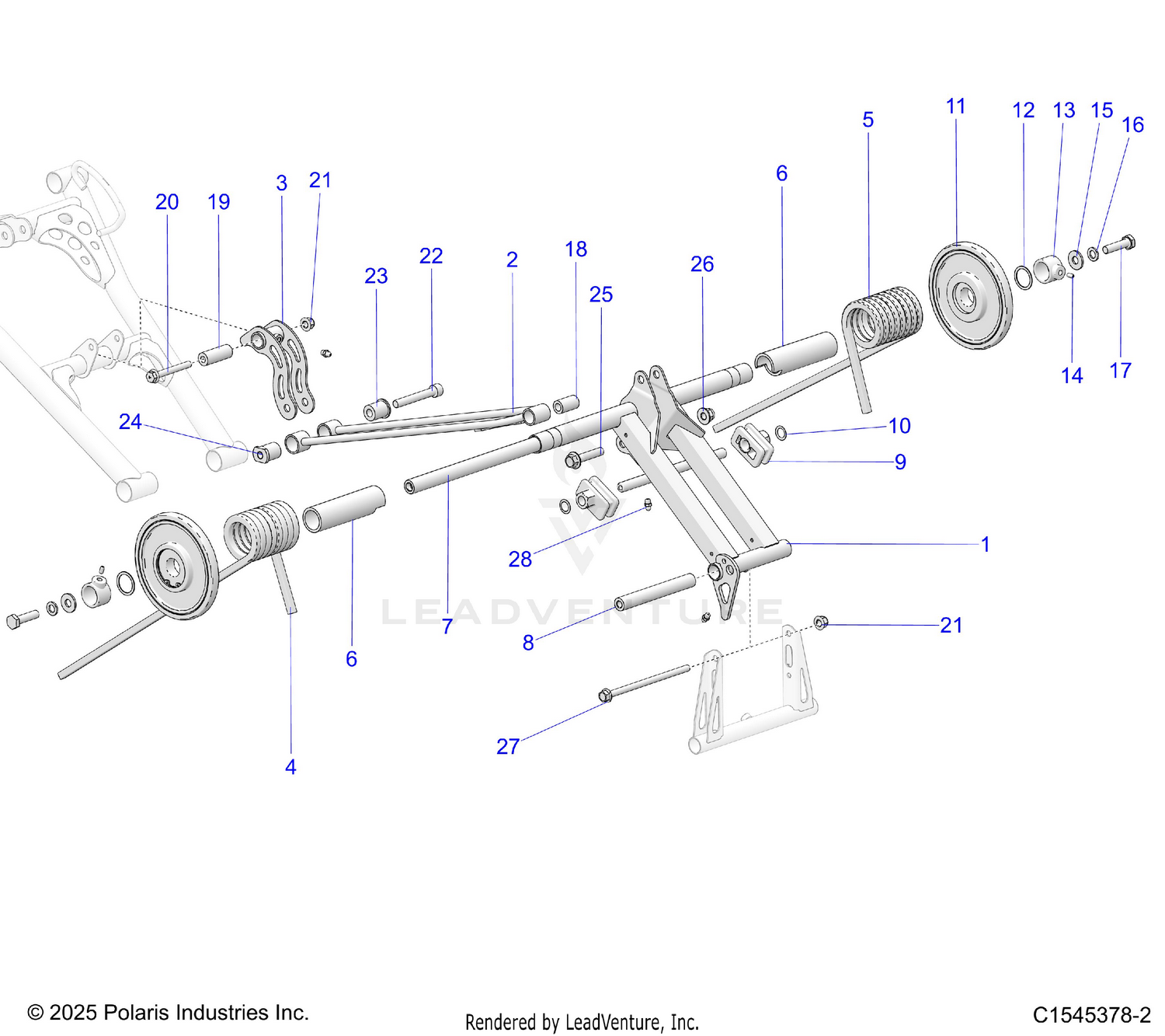 SUSPENSION, TORQUE ARM, REAR - S26TLC9BS/TLR9BS/BEL (C1545378-2)