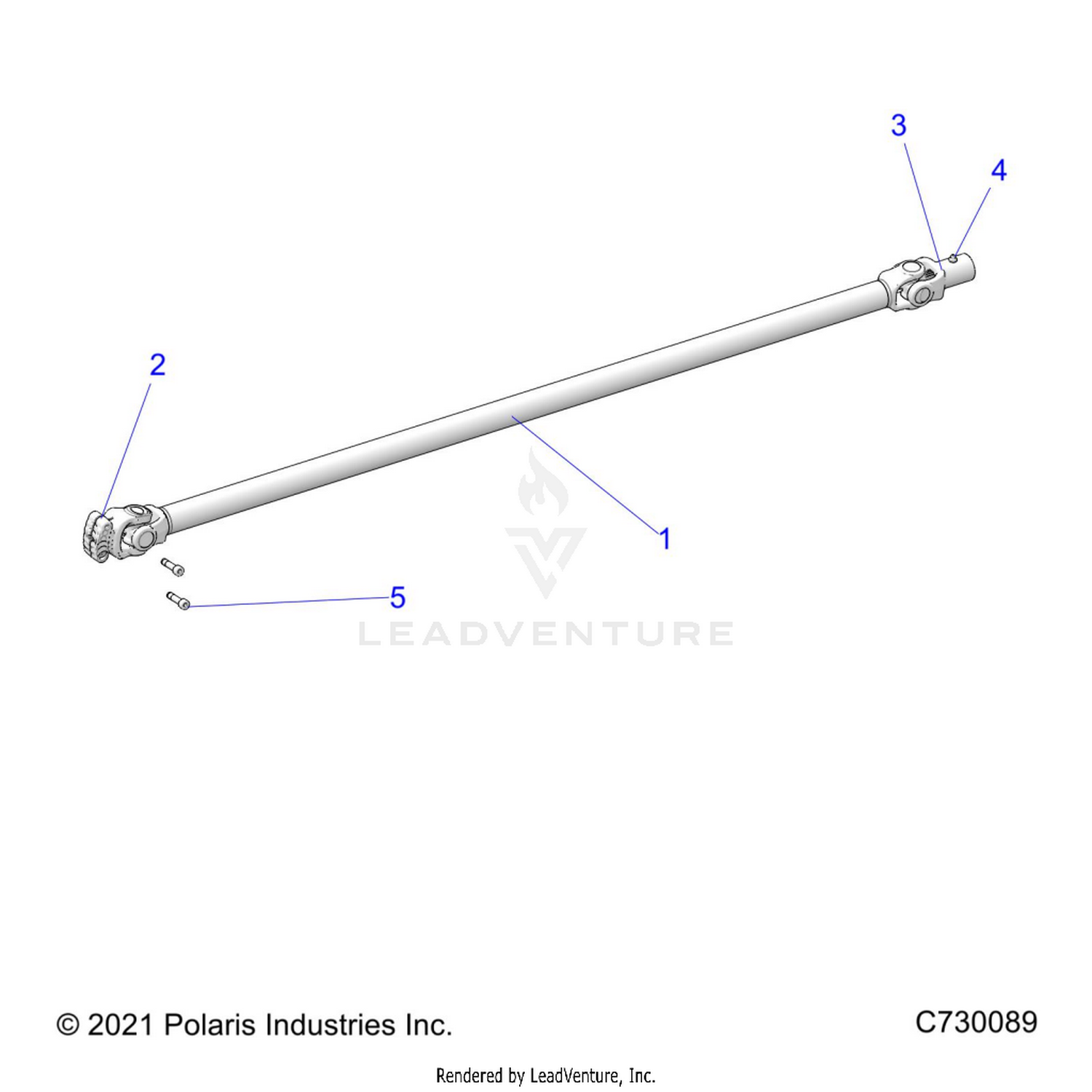 DRIVE TRAIN, FRONT PROP SHAFT - R26MAU57CP/EP (C730089)
