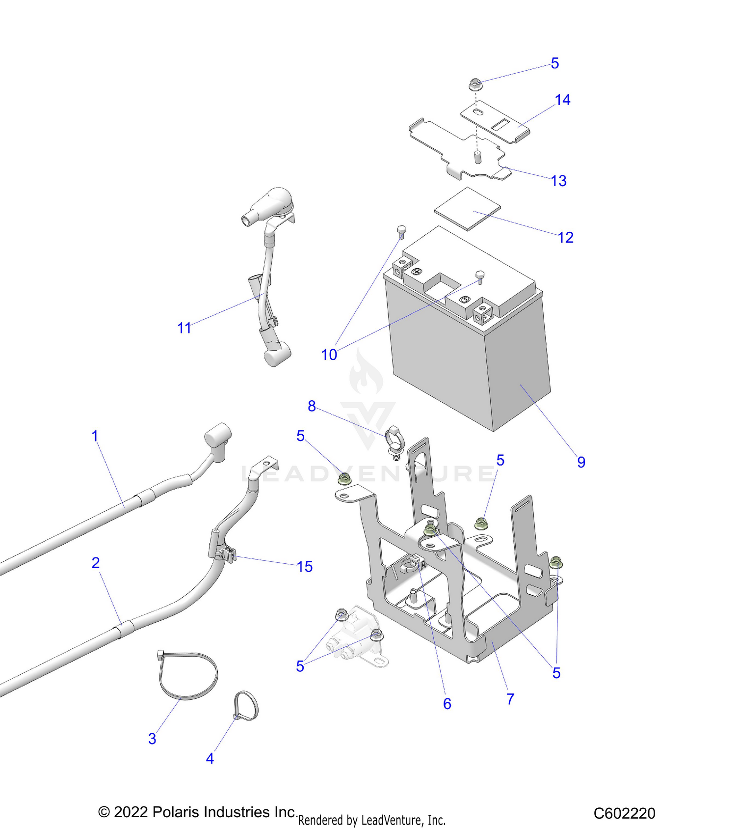 ELECTRICAL, BATTERY/BOX and CABLES - S26TDZ8MS E.S. OPTION (C602220)