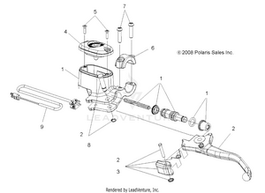 Brakes, Front Brake Lever And Master Cylinder - A12zn8efk/efo (49atvmclh09spxp550) Schematic