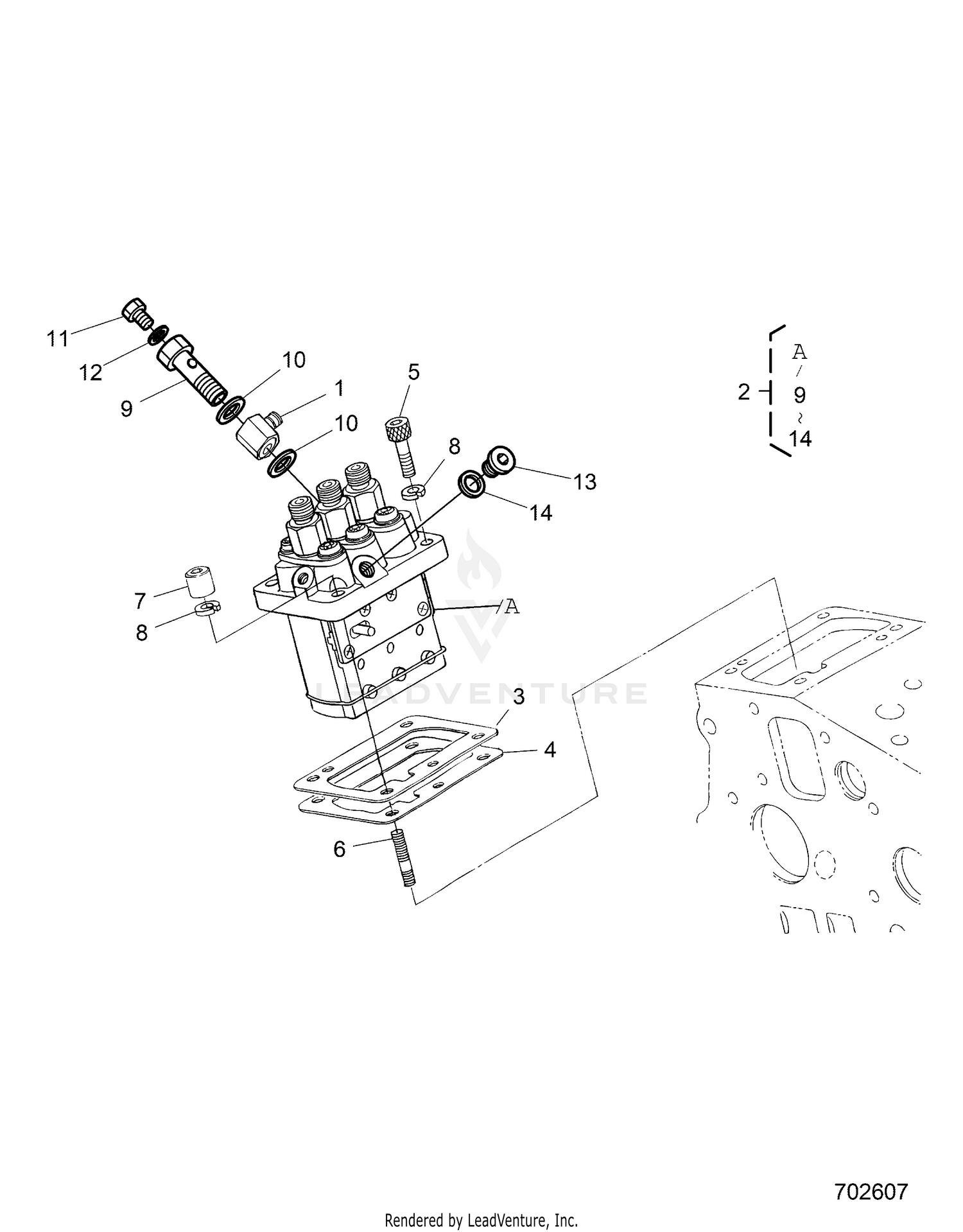 ENGINE, INJECTION PUMP - R24RRED4FA/DA/SD4CA/CK (702607)
