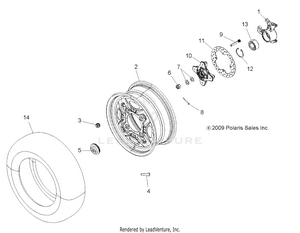 Wheels, Front And Hub - A12tn55aa/az (49atvwheelfrt10spxp550) Schematic
