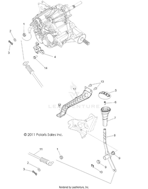 Drive Train, Gear Selector - R12vh57ad (49atvgearselect12rzr570) Schematic