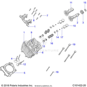 Engine, Cylinder Head, Cams And Valves - A21sez57am/an/bm/bn (c101422-20) Schematic