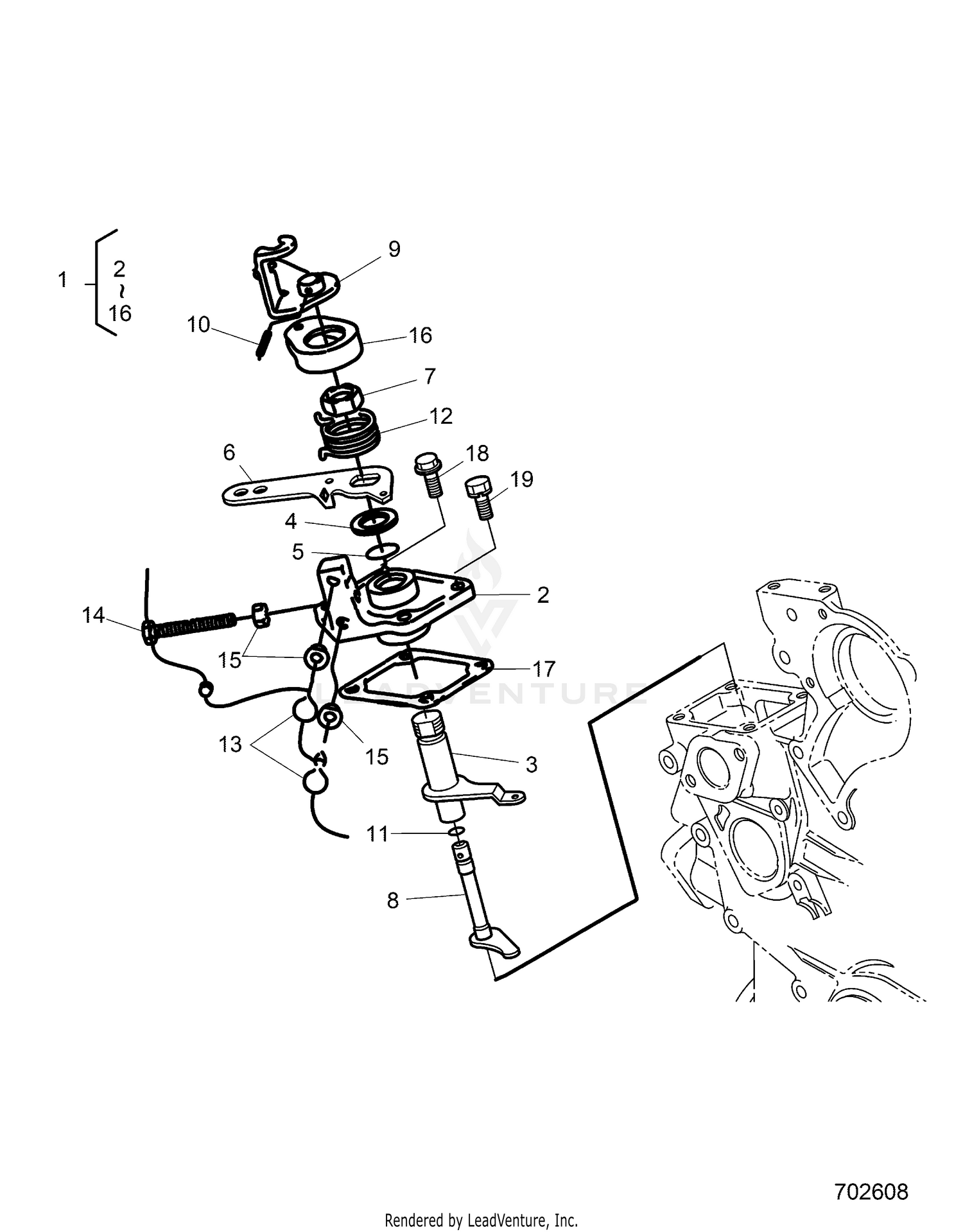 ENGINE, SPEED CONTROL PLATE - R26RRED4DB (702608)