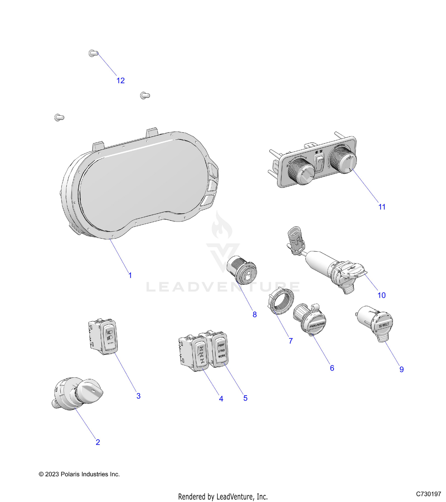 ELECTRICAL, DASH COMPONENTS - R26RRU99A9/AF/AH/AB/AS/B9/BF/BH/BB/BS (C730197)