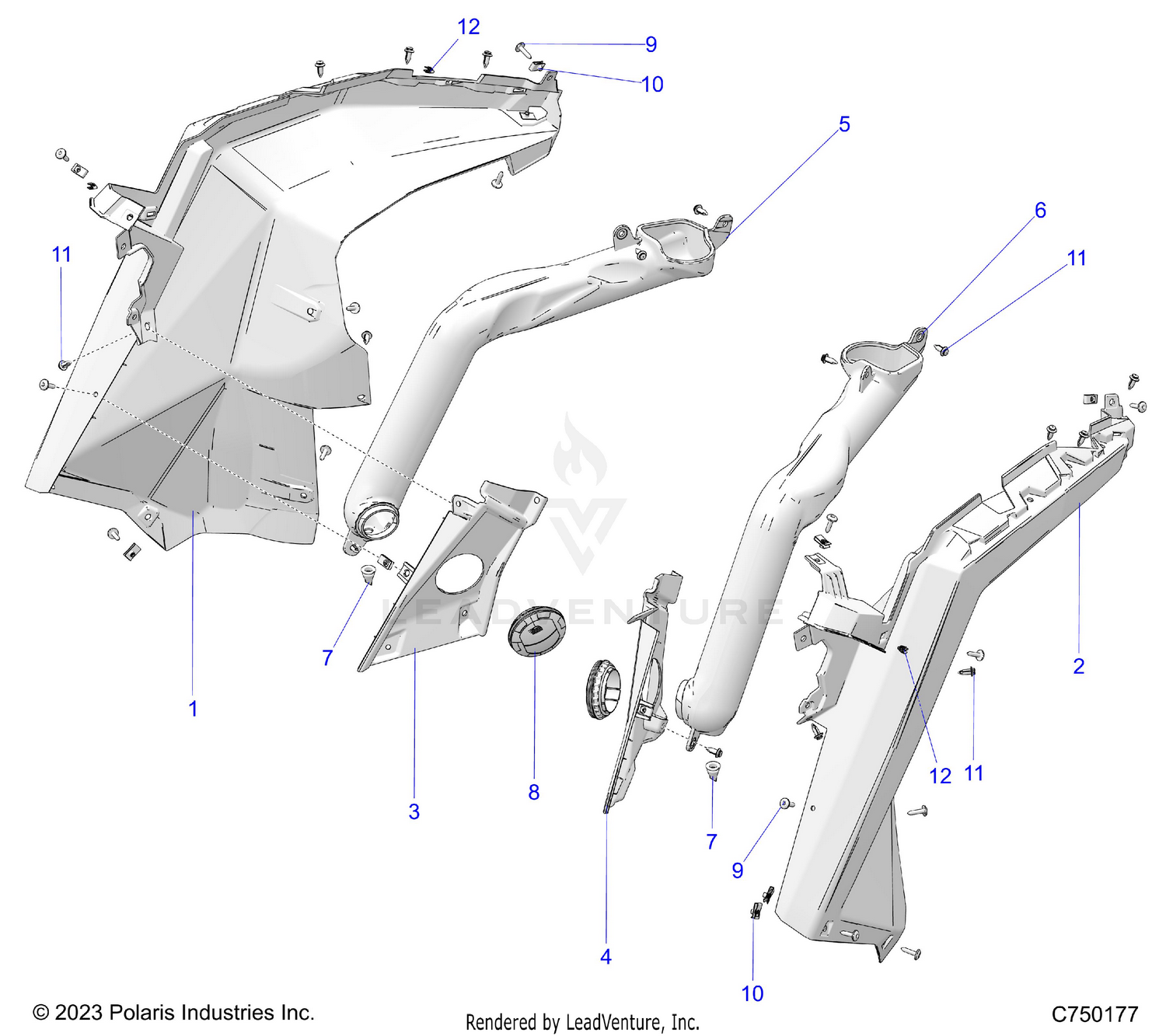 BODY, FRONT FLARES AND DUCTING - Z26X4E92A4/B4/A6/B6 (C750177)