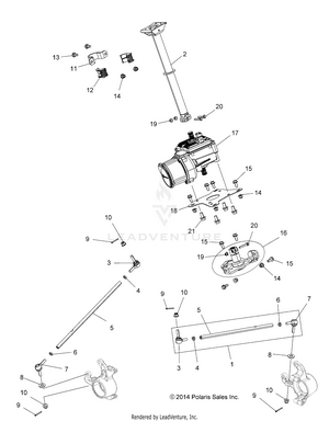 Steering, Steering Post Asm. - A15sxe85as/am (49atvsteering15850) Schematic