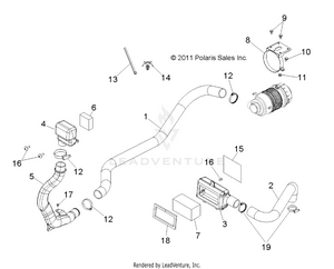Engine, Air Intake - R12wh50ag/ah/ak/ar (49rgrairintake12500crew) Schematic