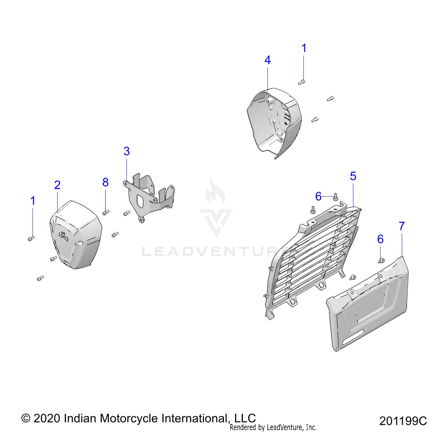 BODY, FRONT COVERS - N26LDVSS/LDXSS ALL OPTIONS (201199C)