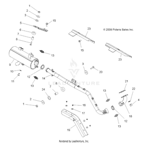 Engine, Exhaust - A08dn50af/as/aw/az (49atvexhaust08sptrg500) Schematic