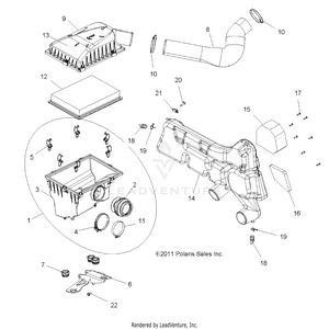 Engine, Air Intake System - R12vh57ad (49rgrairbox12rzr570) Schematic