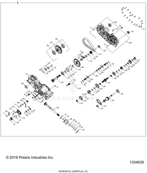 Drive Train, Main Gearcase - A21sez57am/an/bm/bn (1334635) Schematic