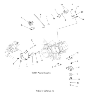 Engine, Mounting - A09tn50ax/az (49atvenginemtg09sptrg500) Schematic