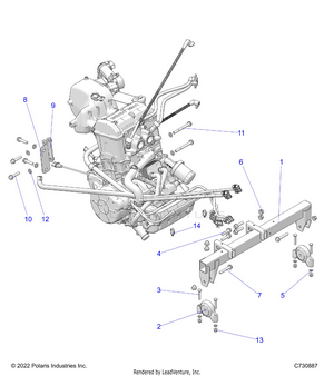 Engine, Mounting & Long Block - R23tae99ad/bd/ap/bp (c0703508-2) Schematic