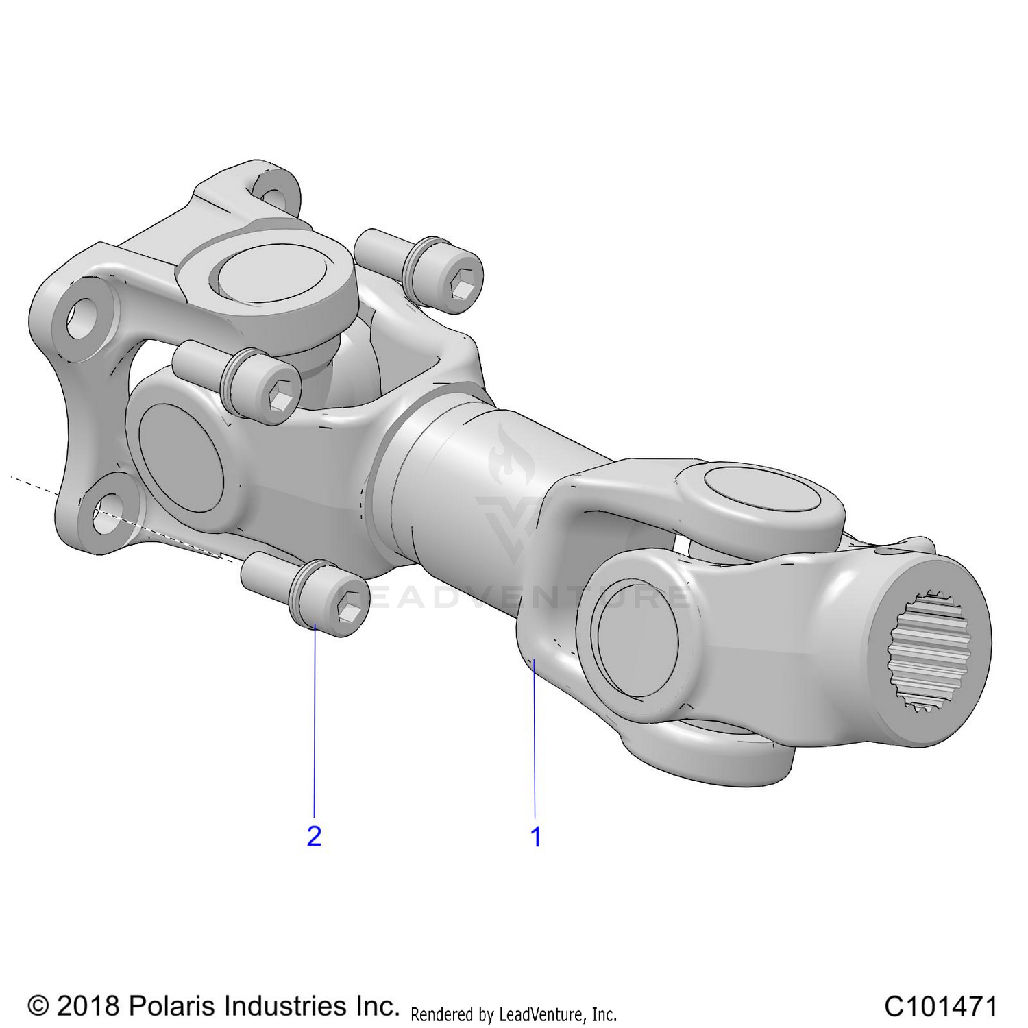 DRIVE TRAIN, PROP SHAFT, REAR - A26SLE95PF (C101471)