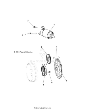 Engine, Starter Drive - A17dae57am (49atvstarter15ace570) Schematic