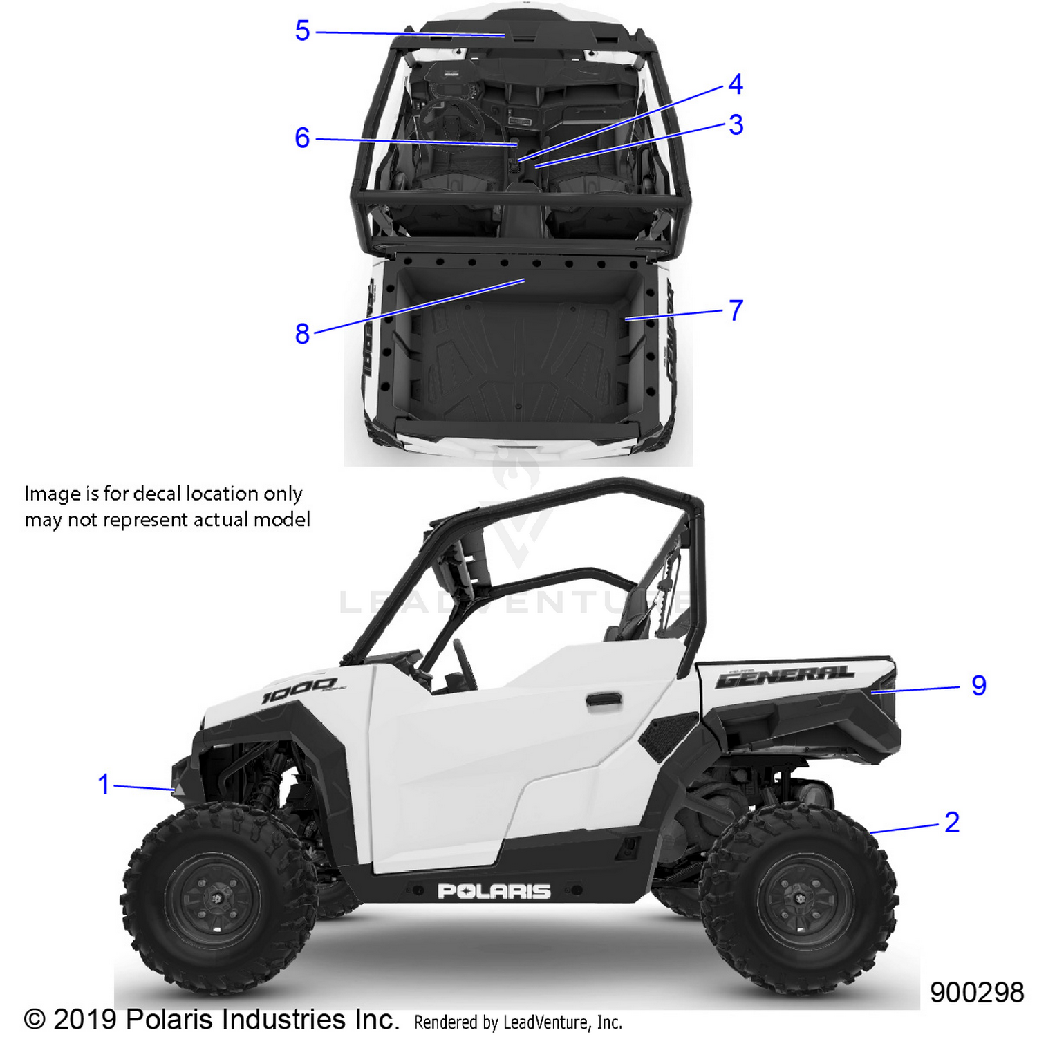 BODY, DECALS, WARNING - G22GXD99AC/AJ/BC/BJ (900298)