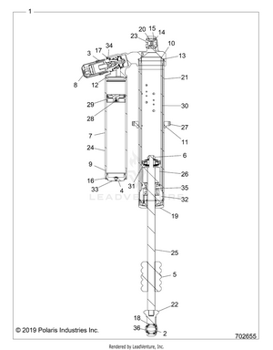 Suspension, Rear Shock Internals - Z19vpl92ak/bk/ar/br/am/bm (702655) Schematic