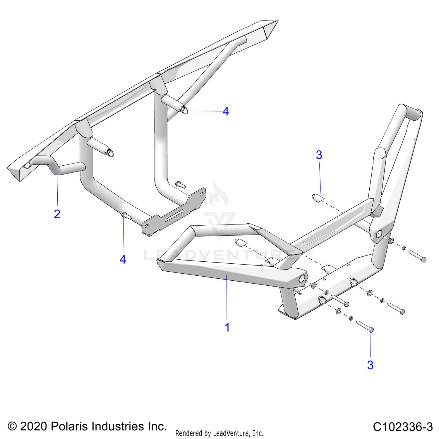 BODY, DELUXE BUMPERS - A26SLZ95AF (C102336-3)