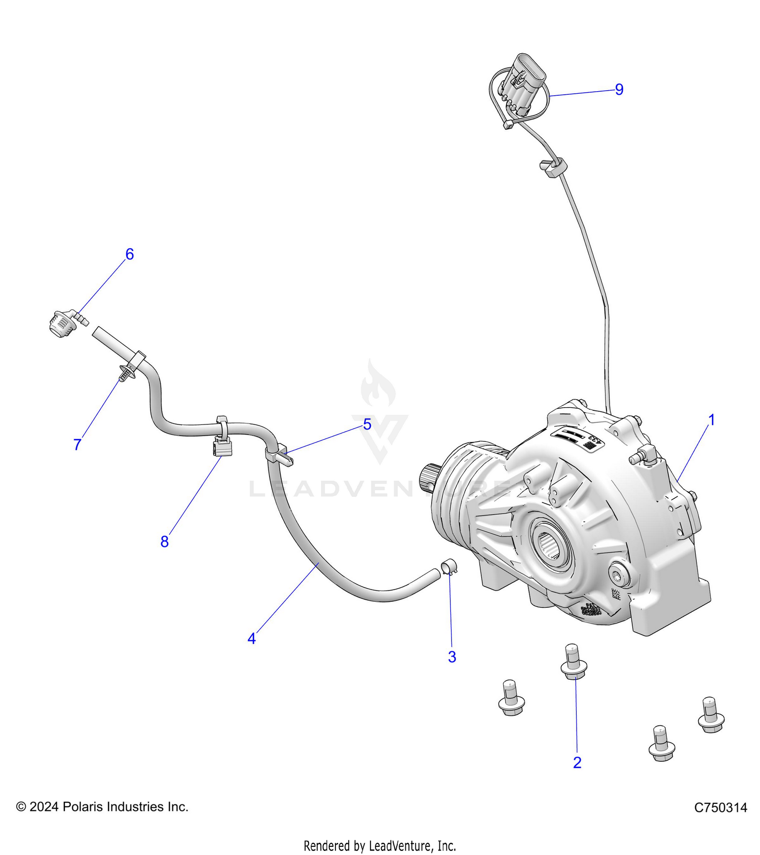 DRIVE TRAIN, FRONT GEARCASE MOUNTING - Z26ASE99P5 (C750314)