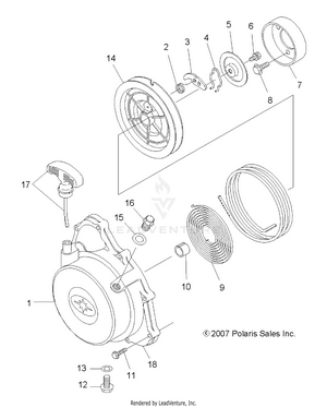 Engine, Recoil Starter - A09lh27ax/az (49atvrecoil08sp300) Schematic