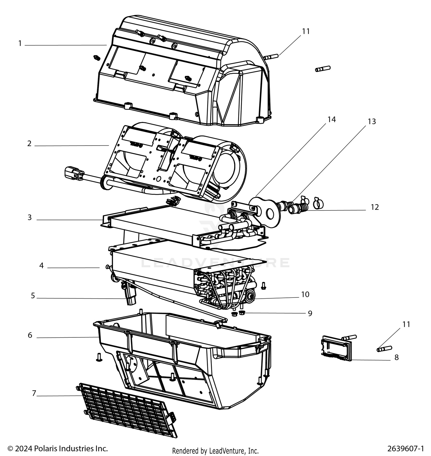 BODY, HVAC ASSEMBLY - R26RRY99A9/AF/AH/AB/AS/B9/BH/BB/BS (2639607-1)