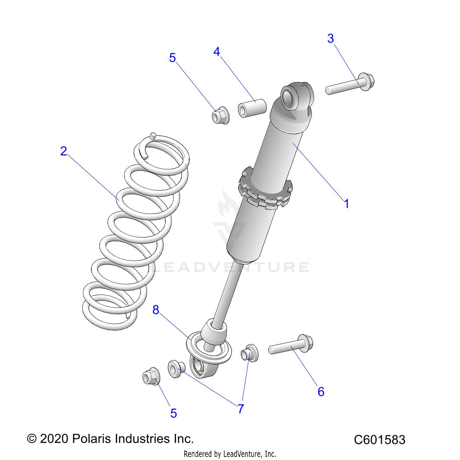 SUSPENSION, SHOCK, IFS (7045496) - S22TLF6RSL/6REL (C601583)