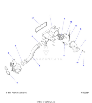 Engine, Waterpump And Related - Z24rmd2kah/al/bh/bl (c703252-1) Schematic