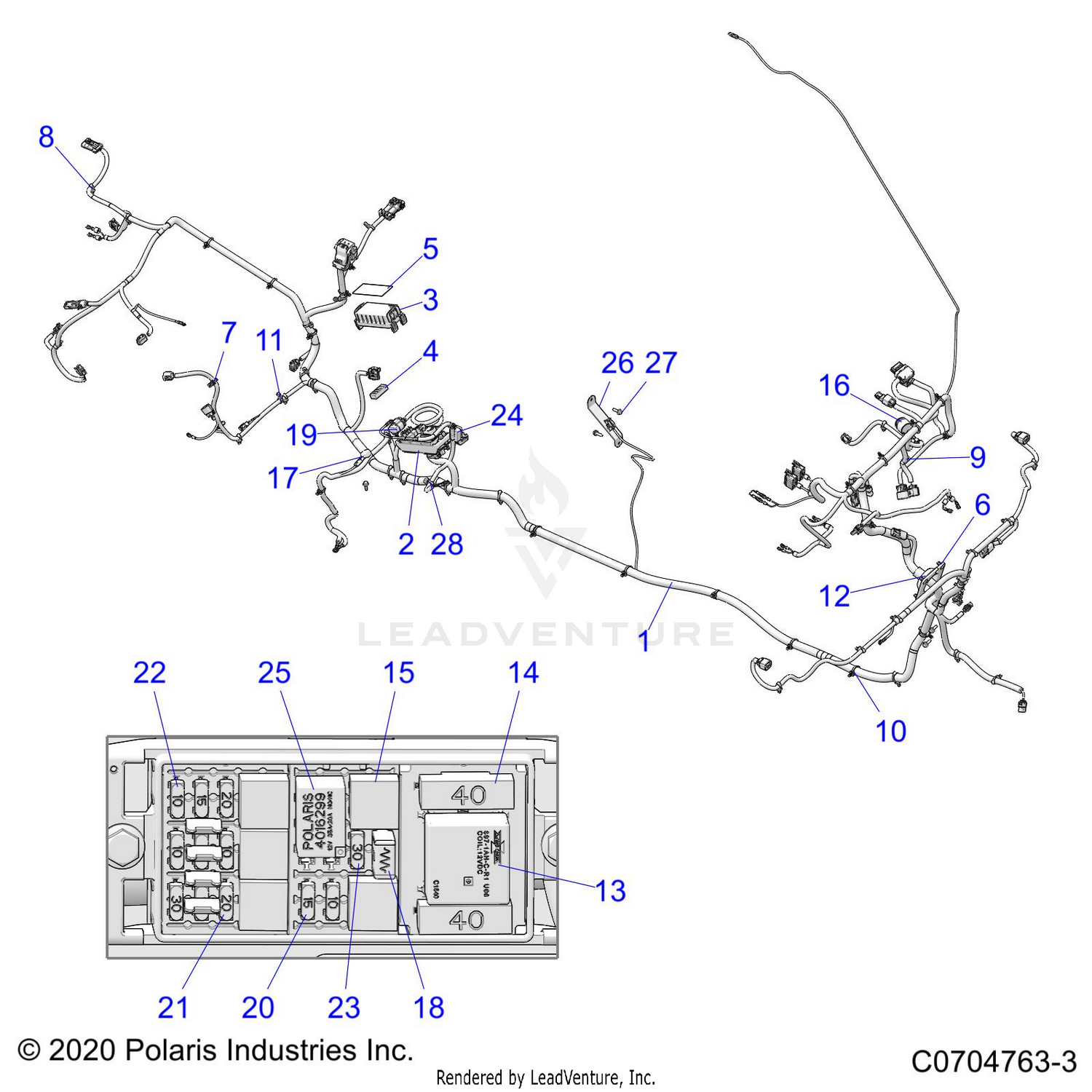 ELECTRICAL, WIRE HARNESSES - D21BEPD4B4 (C0704763-3)