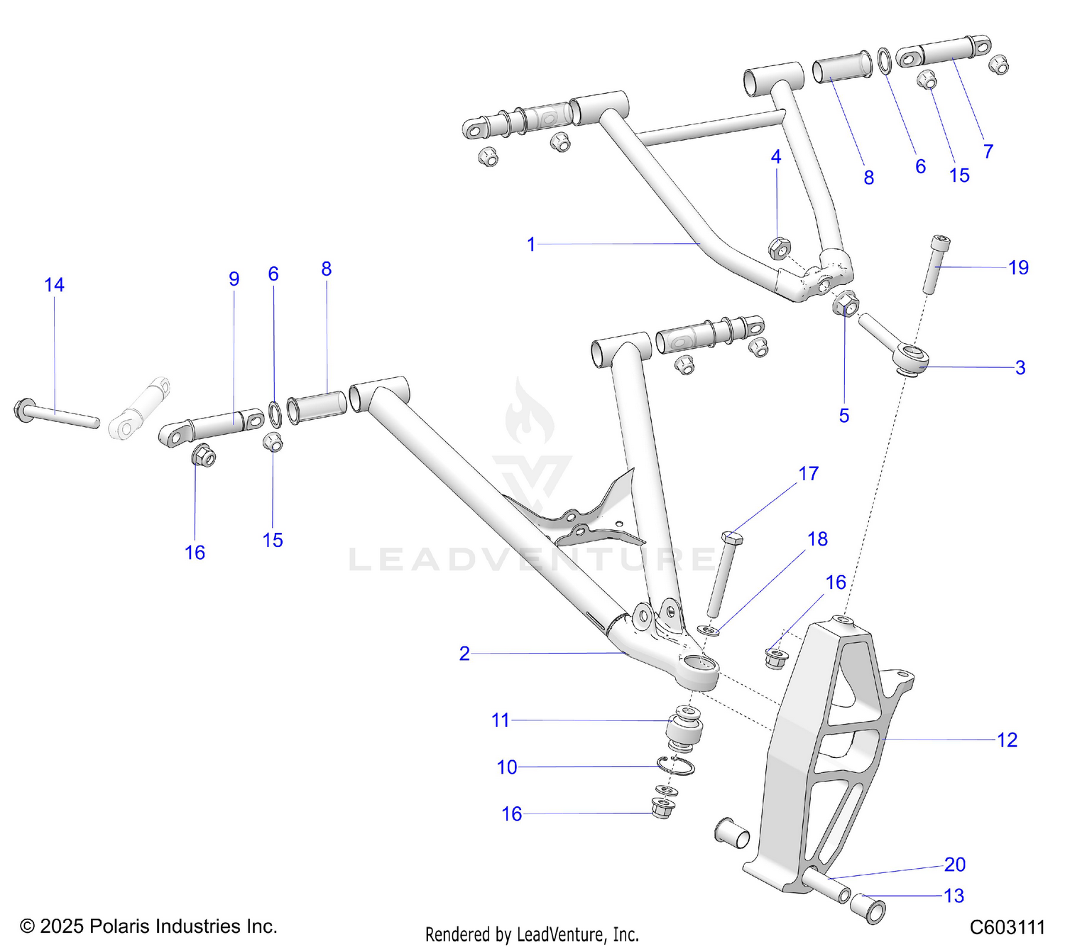 SUSPENSION, CONTROL ARMS and SPINDLE - S22TLF6RSL/6REL (C603111)