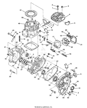 Crankcase And Cylinder Sportsman 4x4 / W938039 (4926382638035a) Schematic