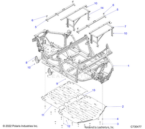 Chassis, Main Frame And Skid Plates - R24rsu99aj/ak/az/a9/bj/bk/bz/b9 (c730477) Schematic