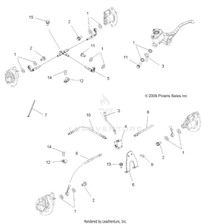 Brakes, Brake Lines - A09zx85/8x All Options (49atvbrakeline09spxp850) Schematic