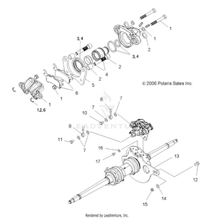 Brake, Caliper Mounting, Rear - A07ca32aa (49atvcaliperboss) Schematic