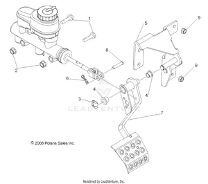 Brakes, Pedal And Master Cylinder Mounting - R12wh76ag/ar/eah/eav/eaw (49rgrbrakefoot097004x4) Schematic