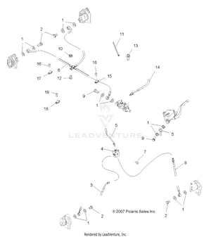 Brakes, Brake Lines - A08dn50af/as/aw/az (49atvbrakeline08spx25) Schematic