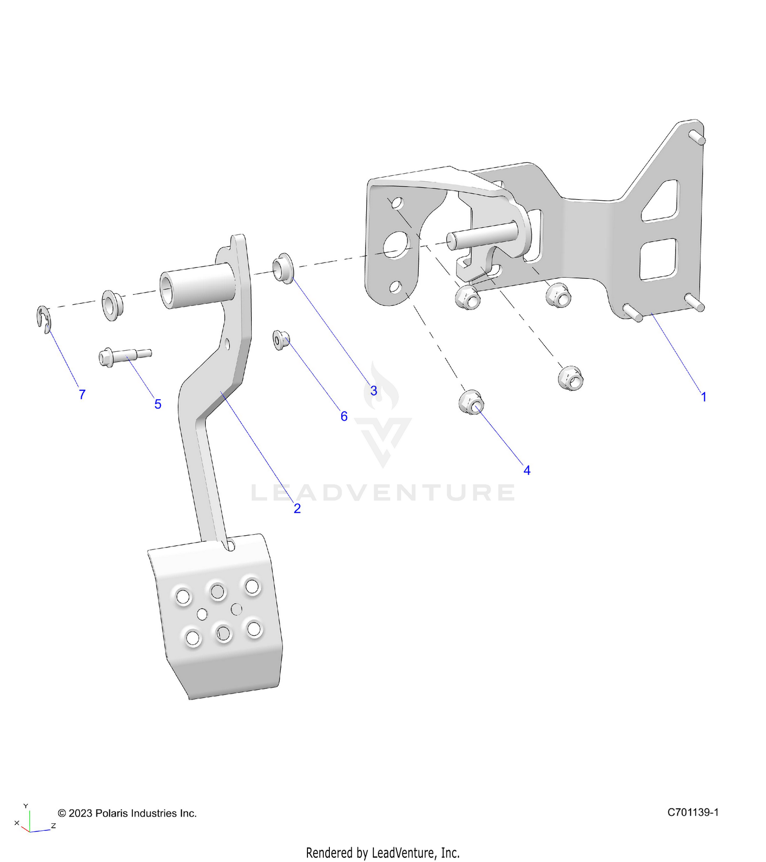 BRAKES, PEDAL - R26T6A99A1/B1 (C701139-1)