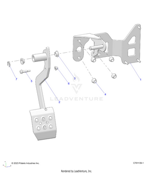 Brakes, Pedal - R24t6a99a1/b1 T6ead/bd/am/bm/a9/b9 (c701139-1) Schematic