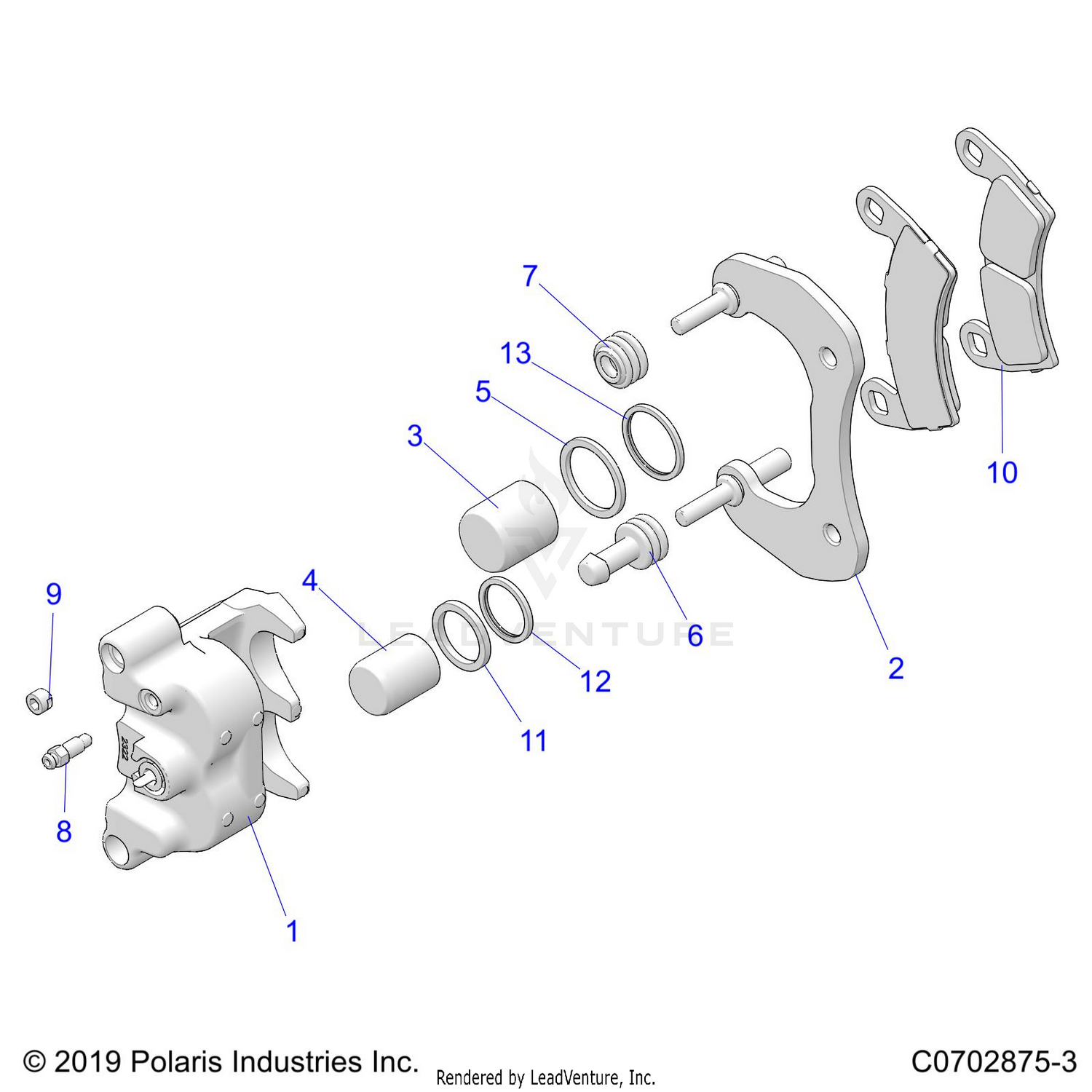 BRAKES, CALIPER, REAR - Z26XPE92A4/B4/A6/B6 (C0702875-3)