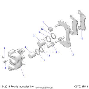 Brakes, Caliper, Rear - Z21rau92an/bn (c0702875-3) Schematic