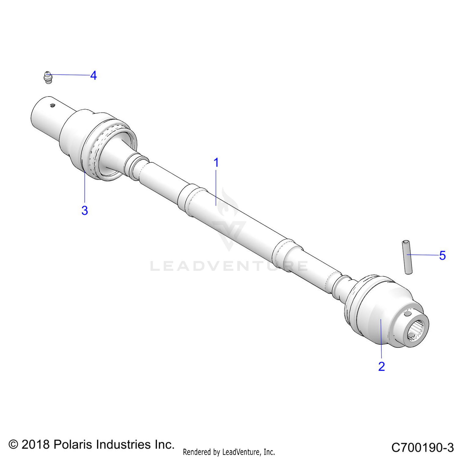 DRIVE TRAIN, FRONT PROP SHAFT - G22GXJ99AC/AJ/BC/BJ (C700190-3)