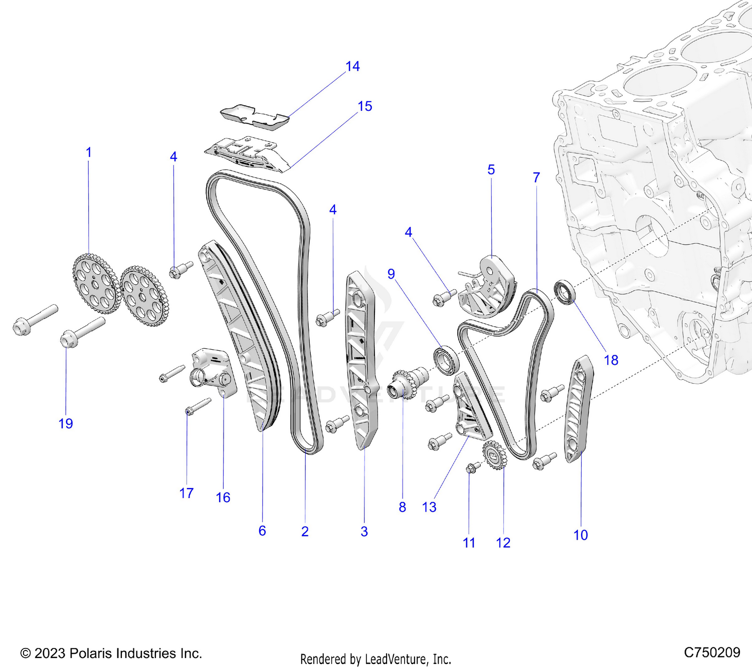 ENGINE, TIMING AND OIL CHAIN DRIVES - Z26RPP2KBL (C750209)