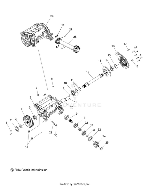 DRIVE TRAIN RIGHT ANGLE GEARCASE ASSEMBLY Image