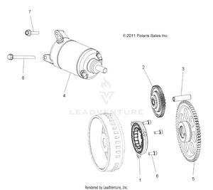 Engine, Starter Drive - R12vh57ad (49rgrstartingmtr12rzr570) Schematic