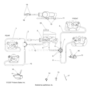 Brakes, Lines And Master Cylinder - R08rh68 All Options (49rgrbrakelines08500efi) Schematic